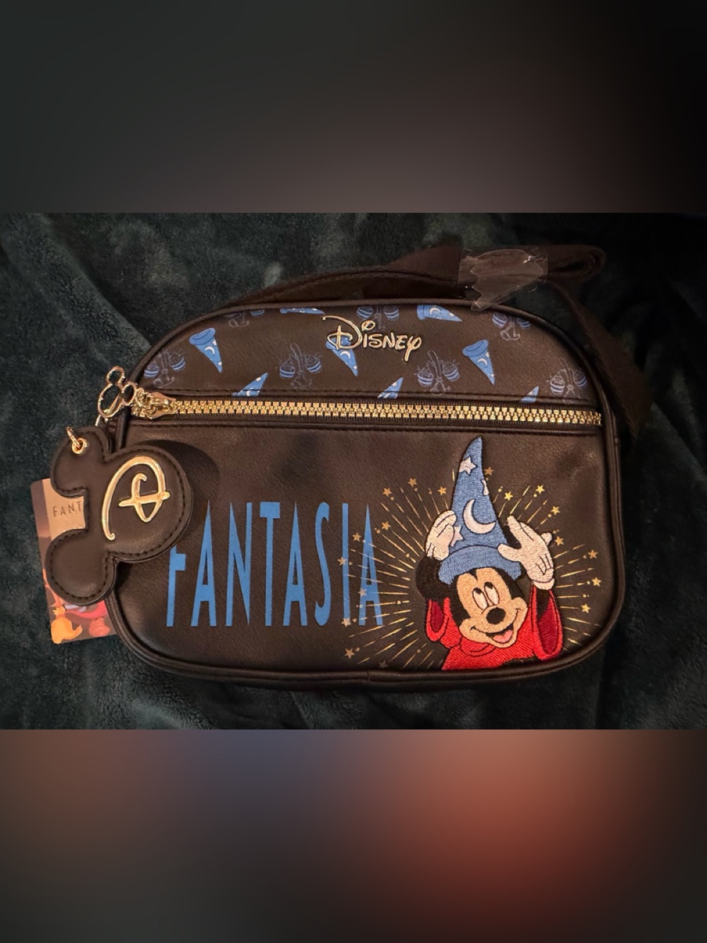 Disney Fantasia Mickey Sorcerer Crossbody Bag - Black, Blue, Red, Gold